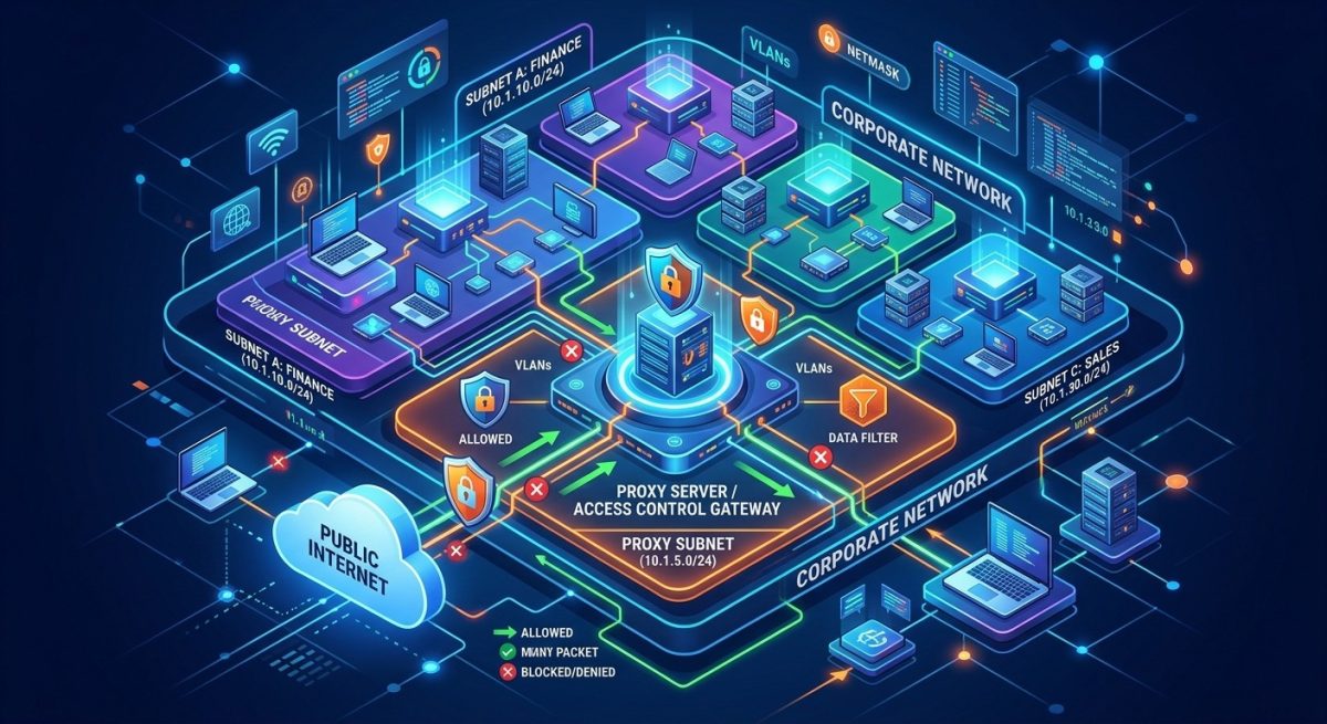 IP Subnet Planning for Proxy Access Control in Corporate Networks